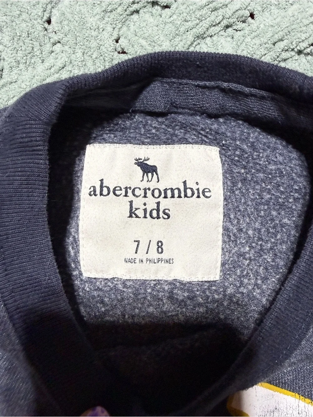 Abercrombie Kids Navy A&F Crewneck Sweater - 7/8